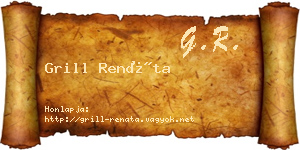 Grill Renáta névjegykártya