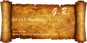 Grill Renáta névjegykártya